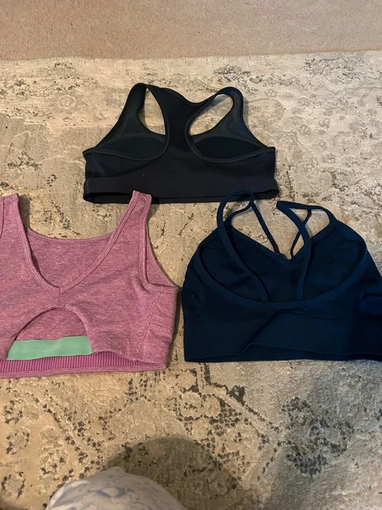 Nike teens Sports Bra Set - Black, Navy, Mauve - Picture 2 of 5